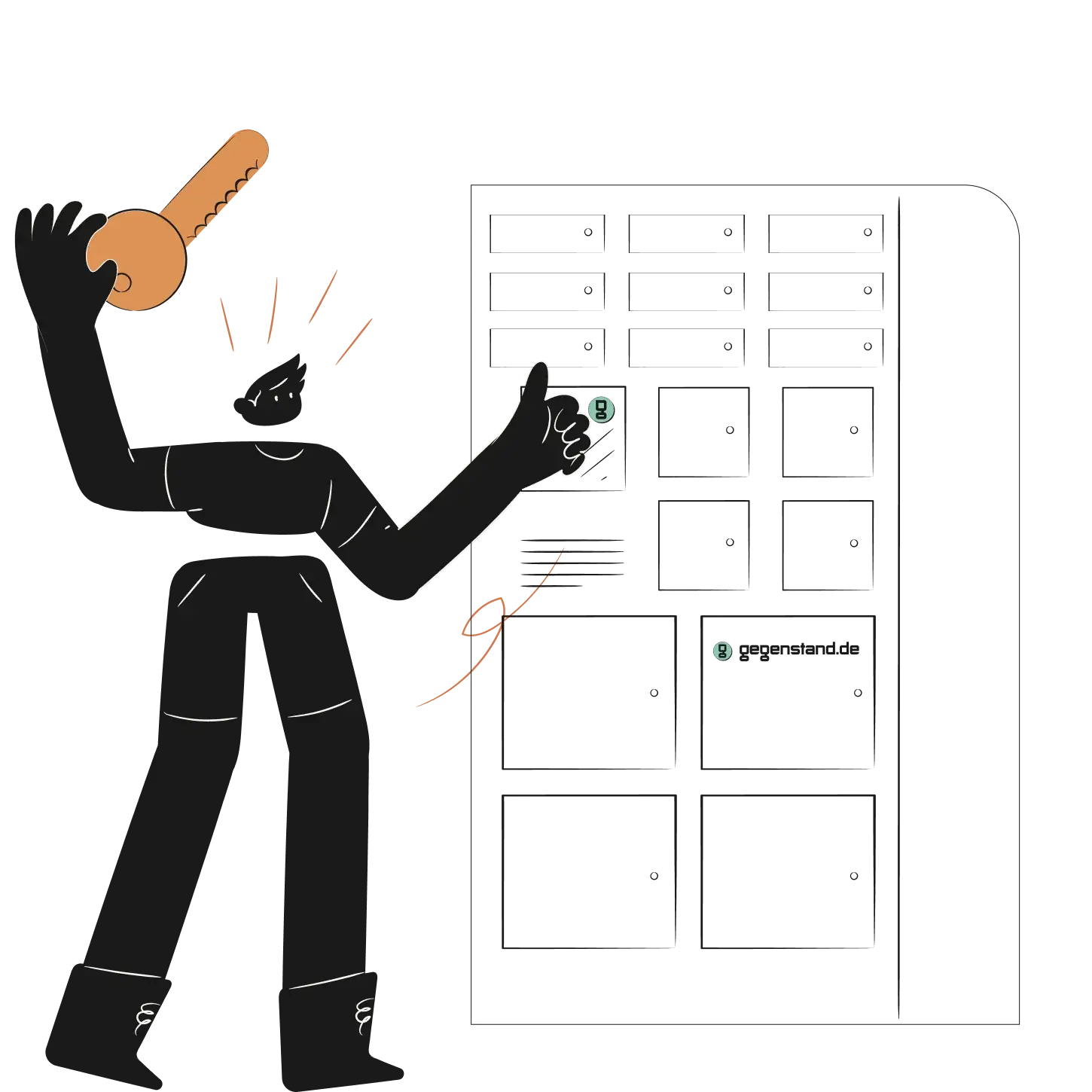 Schlüssel im Smart-Locker übergeben